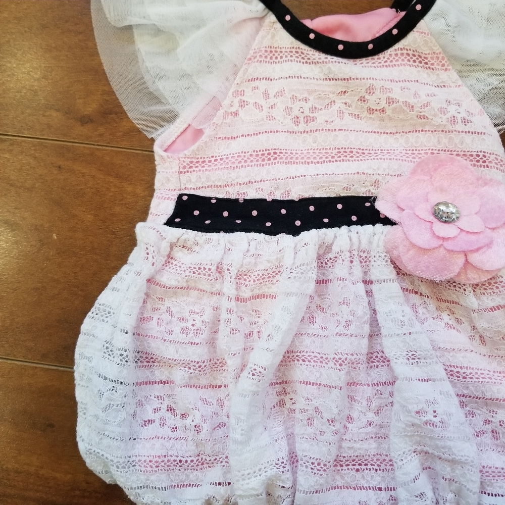 3/$25 Little Lass Inlet Lace White Pink Dress 24M - Picture 6 of 9